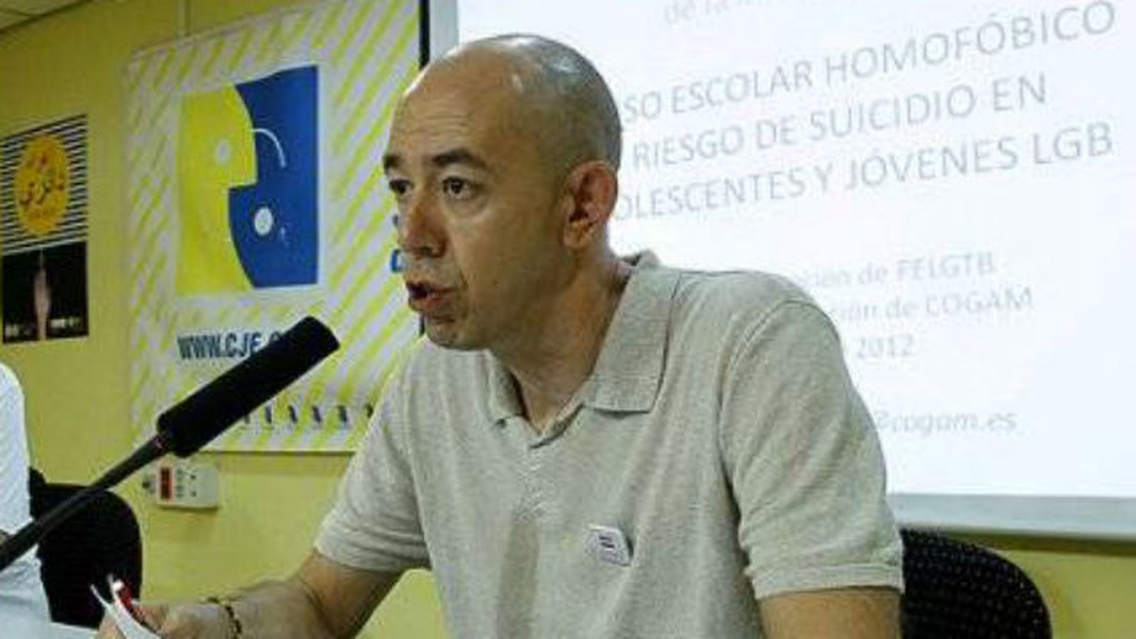 El presidente de la Federación Estatal de Lesbianas, Gais Transexuales y Bisexuales (FELGTB), Jesús Generelo