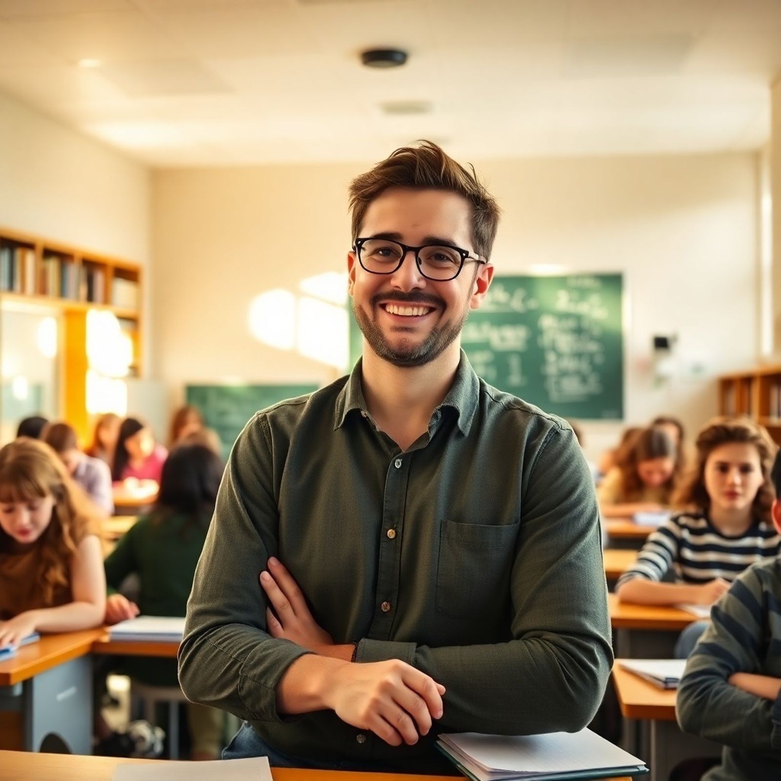 Docente en una aula