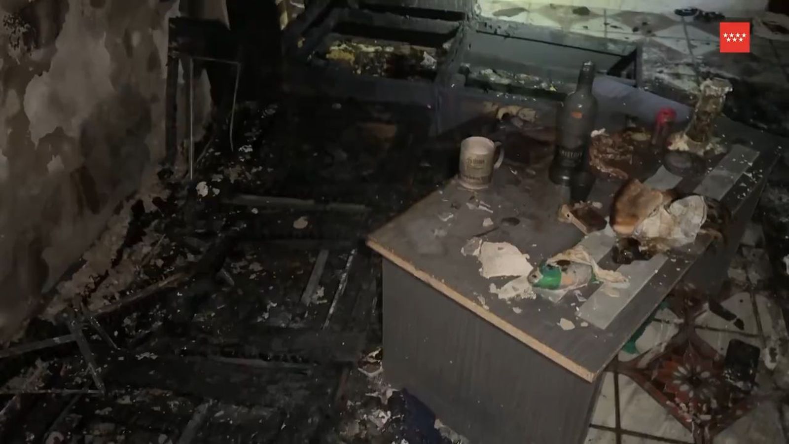 Incendio de una vivienda en Móstoles