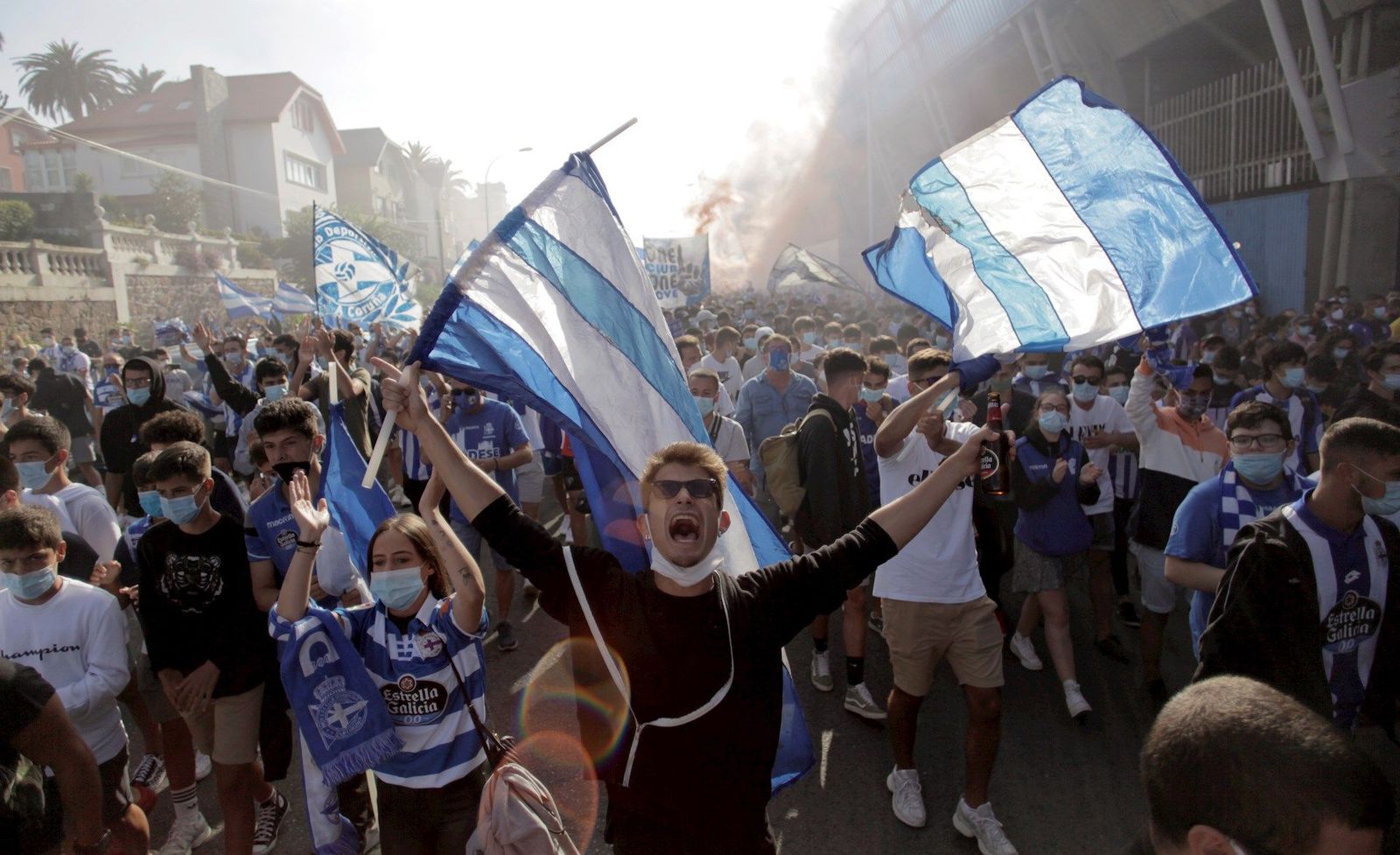 Malestar entre los jugadores y la afición del Dépor por el partido aplazado por covid-19