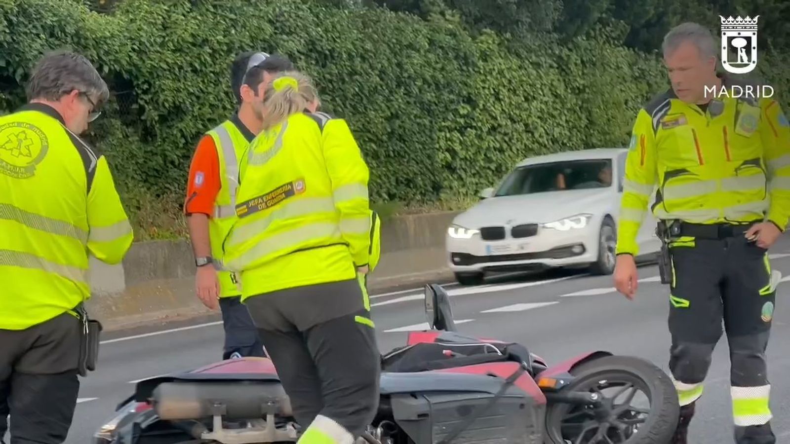 Accidente de moto en la A-6 con un motorista muerto