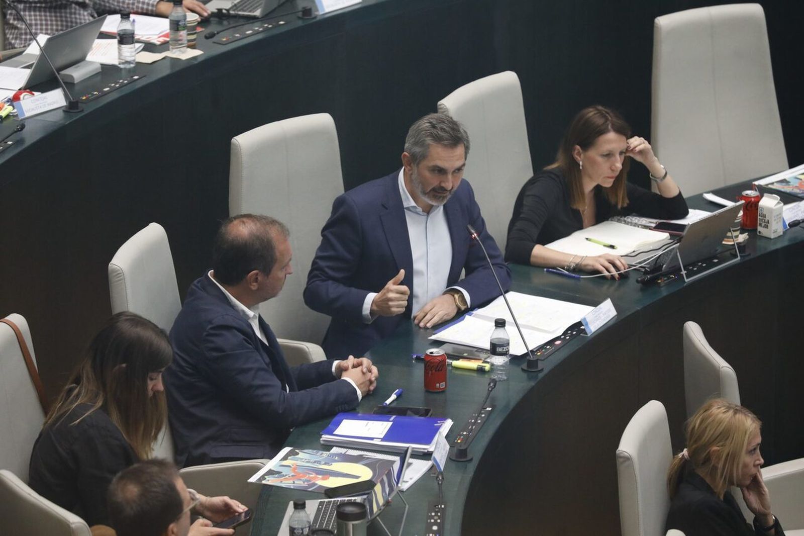 Pepe Aniorte durante un pleno del Ayuntamiento de Madrid