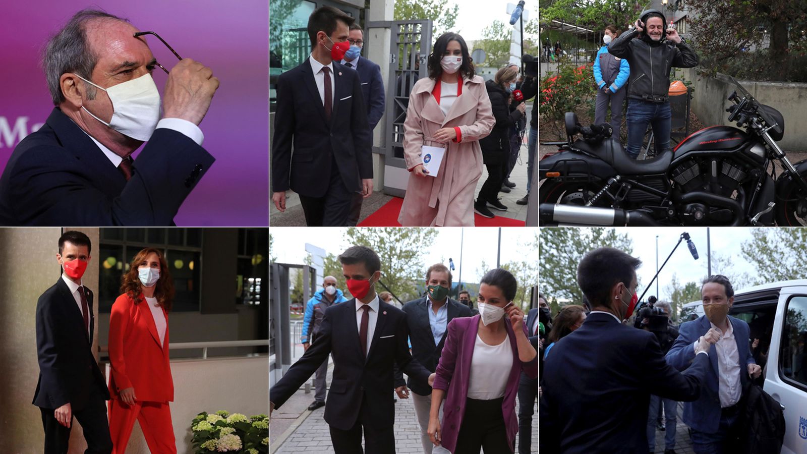 Así llegaron los candidatos al debate de Telemadrid