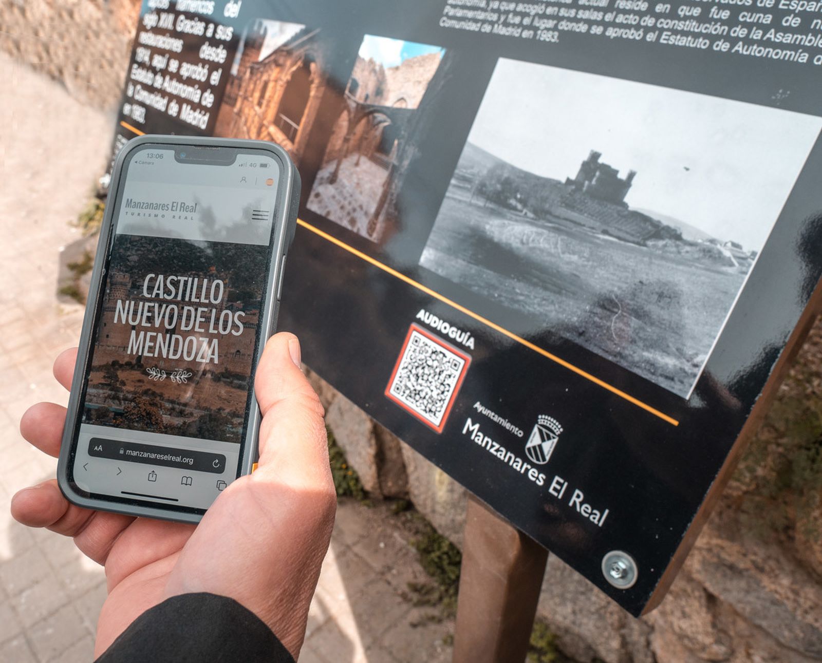Nuevos paneles y audioguía en la Ruta Monumental de  Manzanares El Real