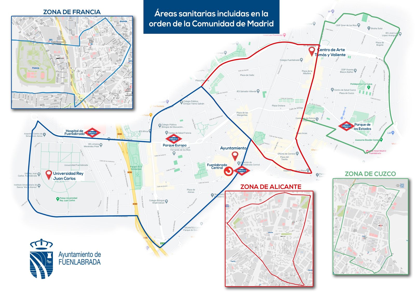 El alcalde de Fuenlabrada colocará carteles con las restricciones en todos los portales de las tres zonas afectadas