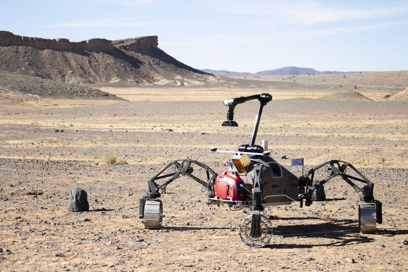 Pruebas de robótica espacial de un vehículo de la empresa GMV, con sede en Tres Cantos