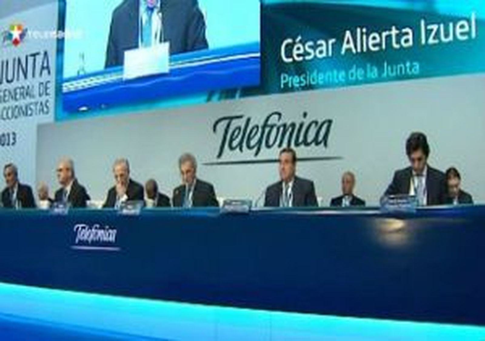 Alierta defiende la economía española, la acción y a Urdangarin en Telefónica