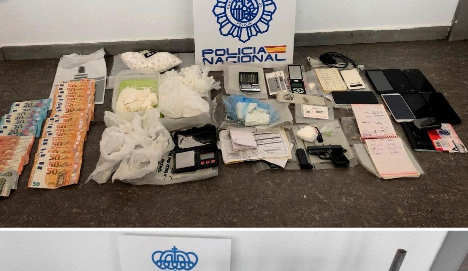 Droga incautada por la Policía Nacional en Parla