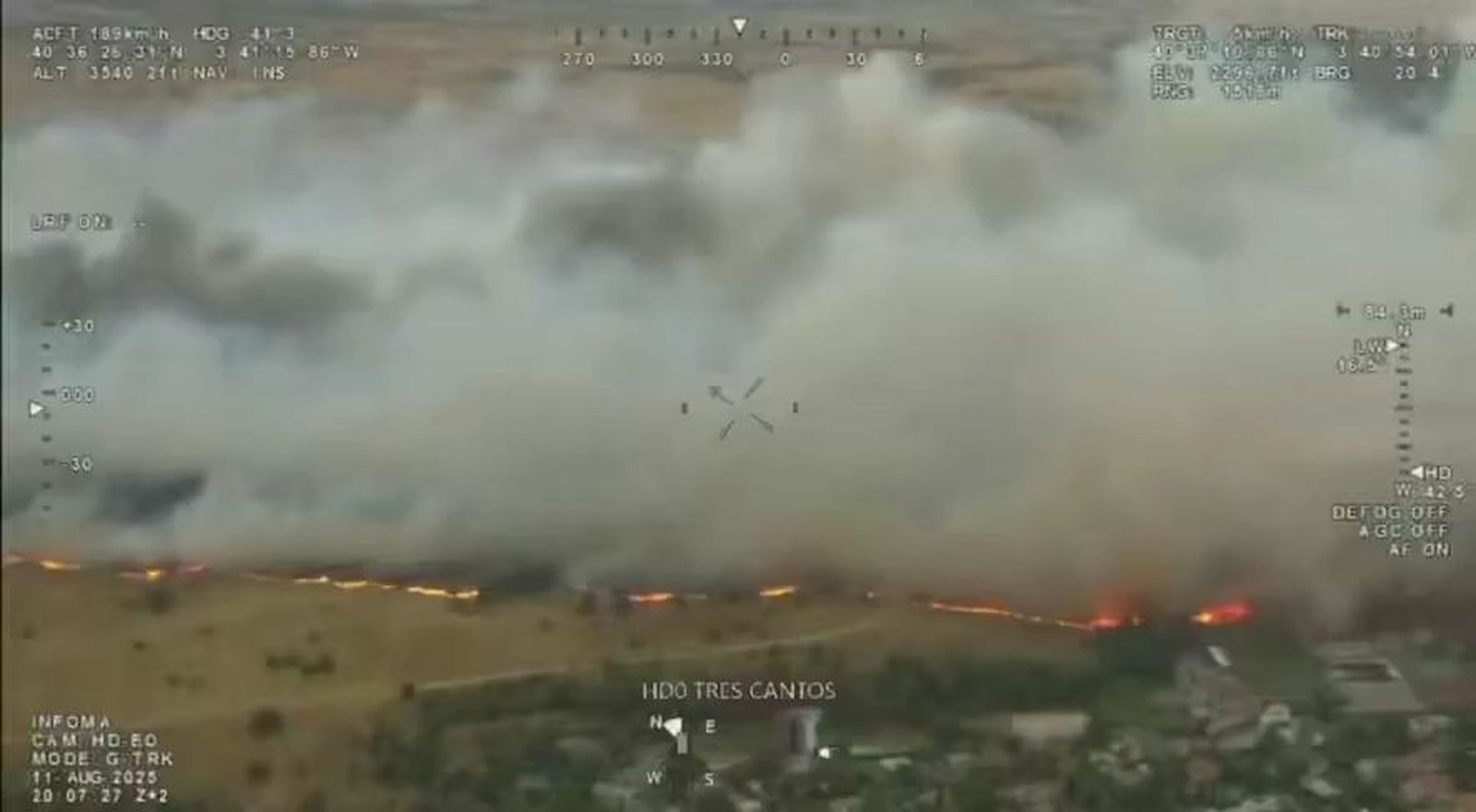 Reabierta al tráfico la la M-607 tras ser cortada por el incendio de Tres Cantos