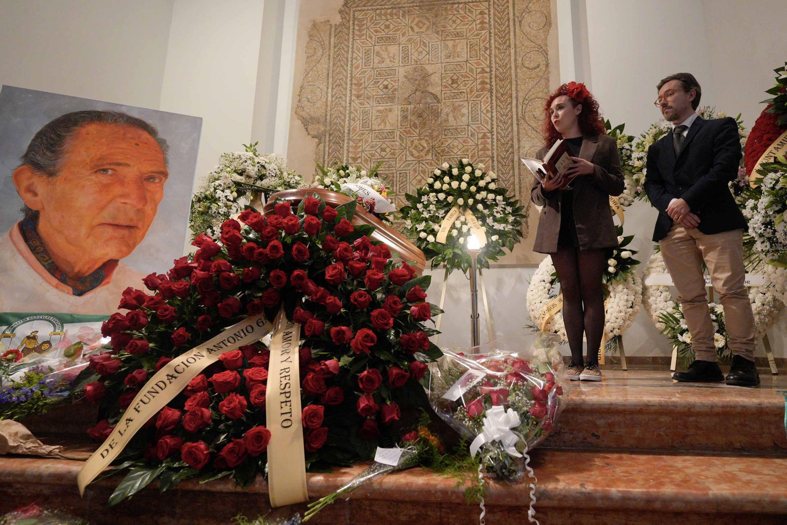 Capilla ardiente de Antonio Gala en su fundación cordobesa