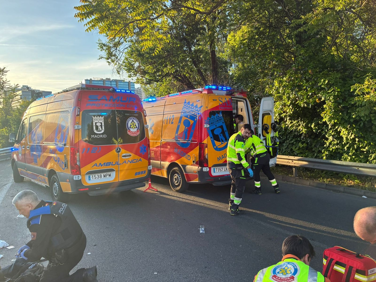 El accidente ha tenido lugar en la M-30 cerca de Avenida de América