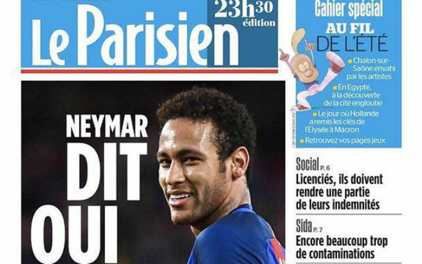Portada de Le Parisien