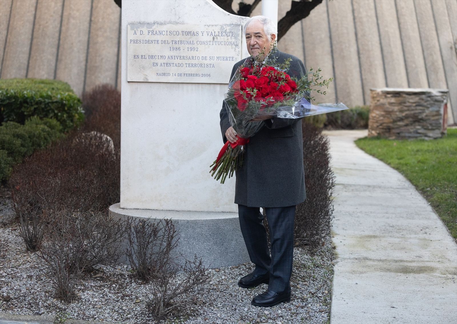 El presidente del Tribunal Constitucional, Cándido Conde-Pumpido durante el acto de homenaje a Francisco Tomás y Valiente,