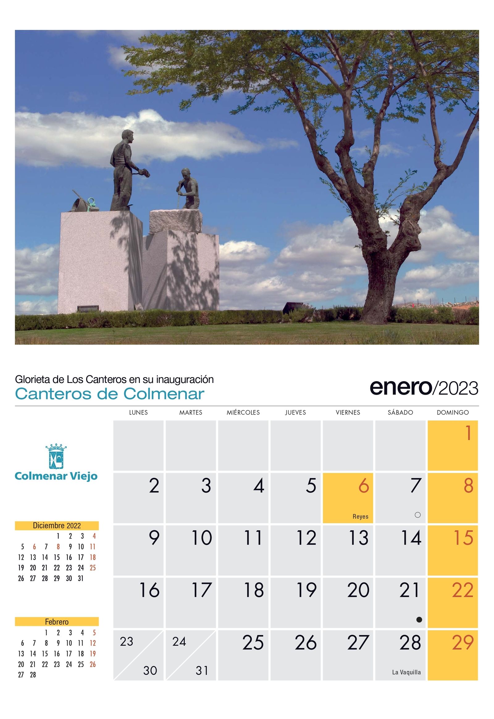 Colmenar Viejo rinde homenaje a los canteros en su calendario de 2023