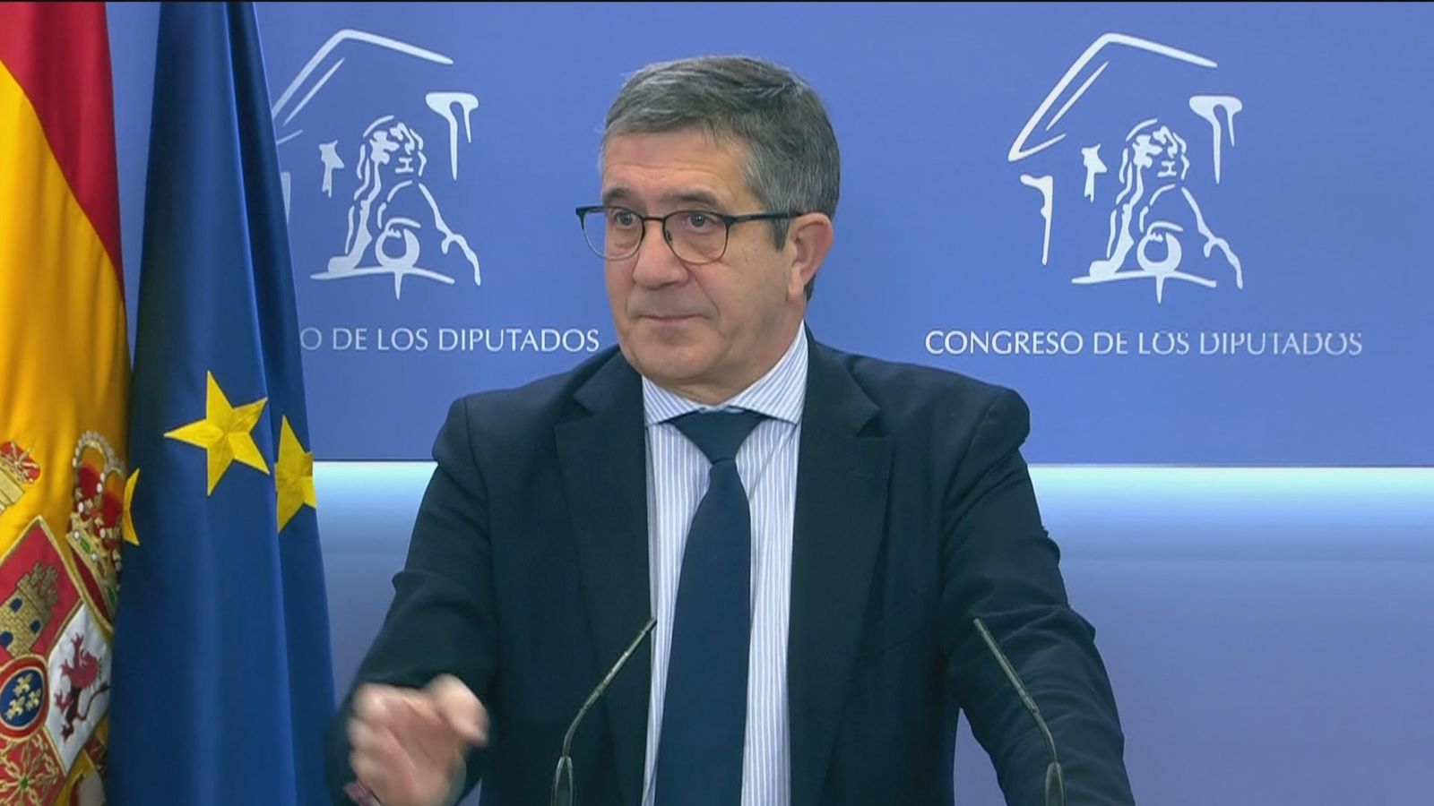 Patxi López, portavoz del PSOE