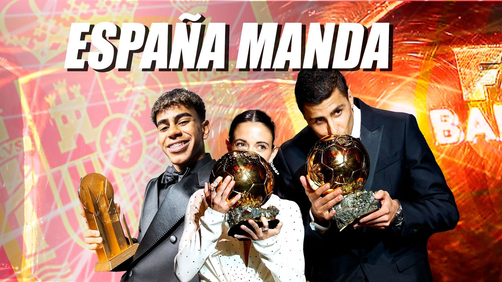 Lamine Yamal, Aitana Bonmatí y Rodri Hernández