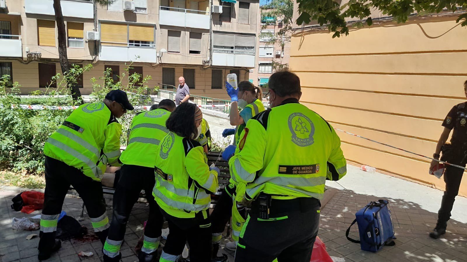 Herido grave apuñalado Usera