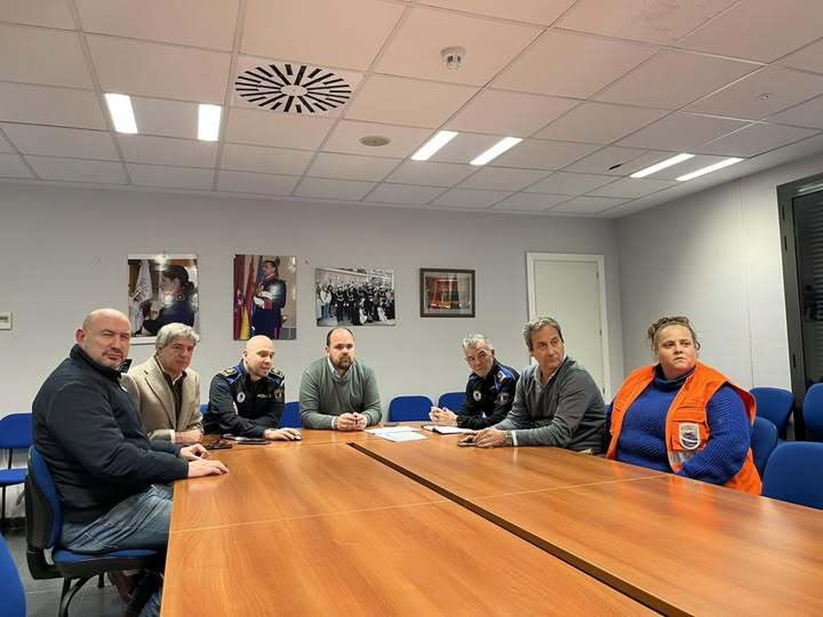 Reunión de representantes del Ayuntamiento de Aranjuez con las fuerzas de seguridad y Protección Civil