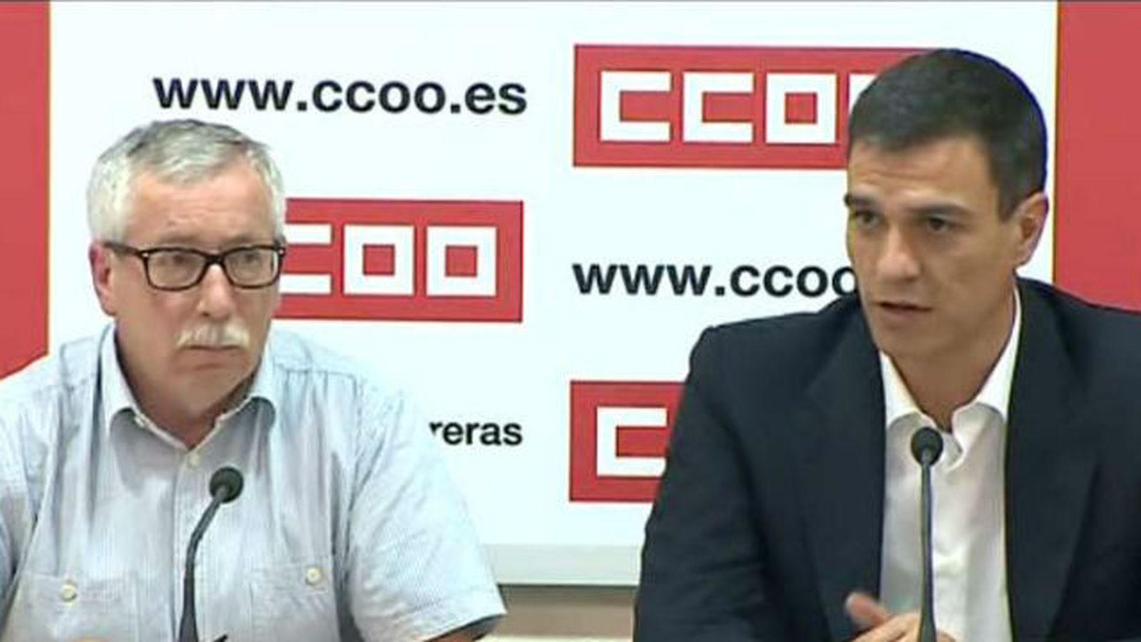 Toxo con Pedro Sánchez