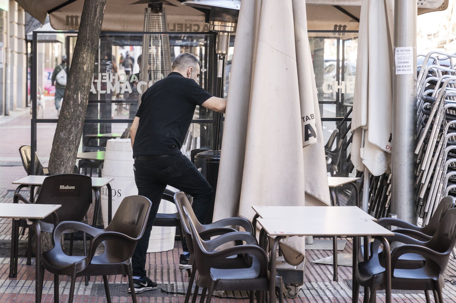 Una terraza de la calle de Ponzano