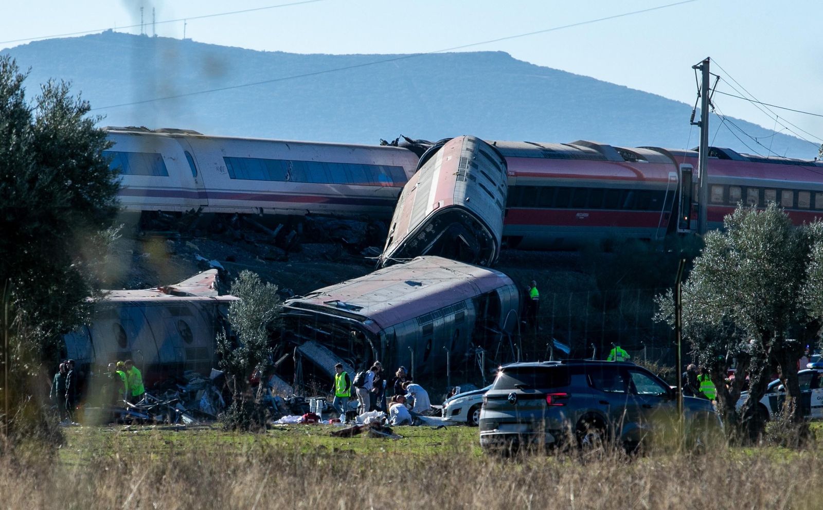 Tren accidentado en Urda
