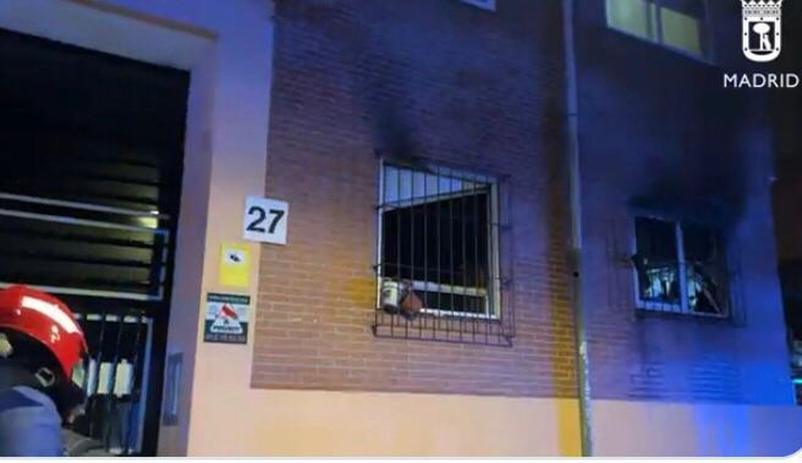 Incendio en un edificio de Usera