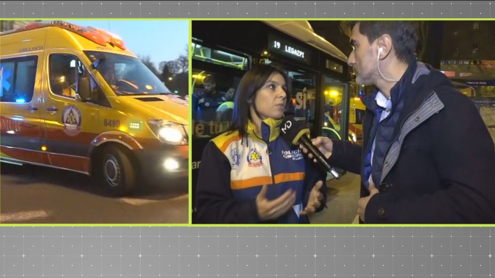 Un accidente de autobús en la Puerta de Alcalá se salda con 10 heridos leves