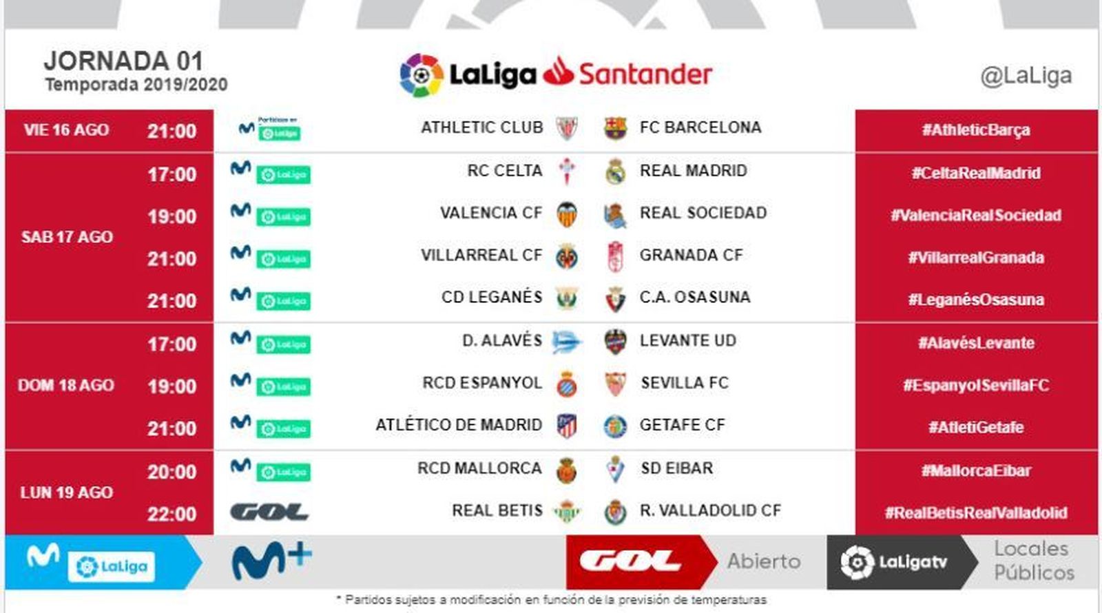 Primera jornada de Liga