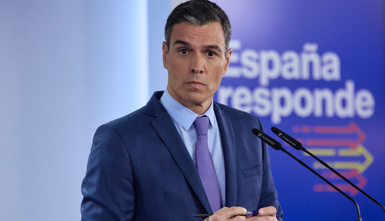 El presidente del Gobierno, Pedro Sánchez, comparece tras la reunión del Consejo de Ministros Extraordinario, en el Palacio de la Moncloa, a 22 de junio de 2022
