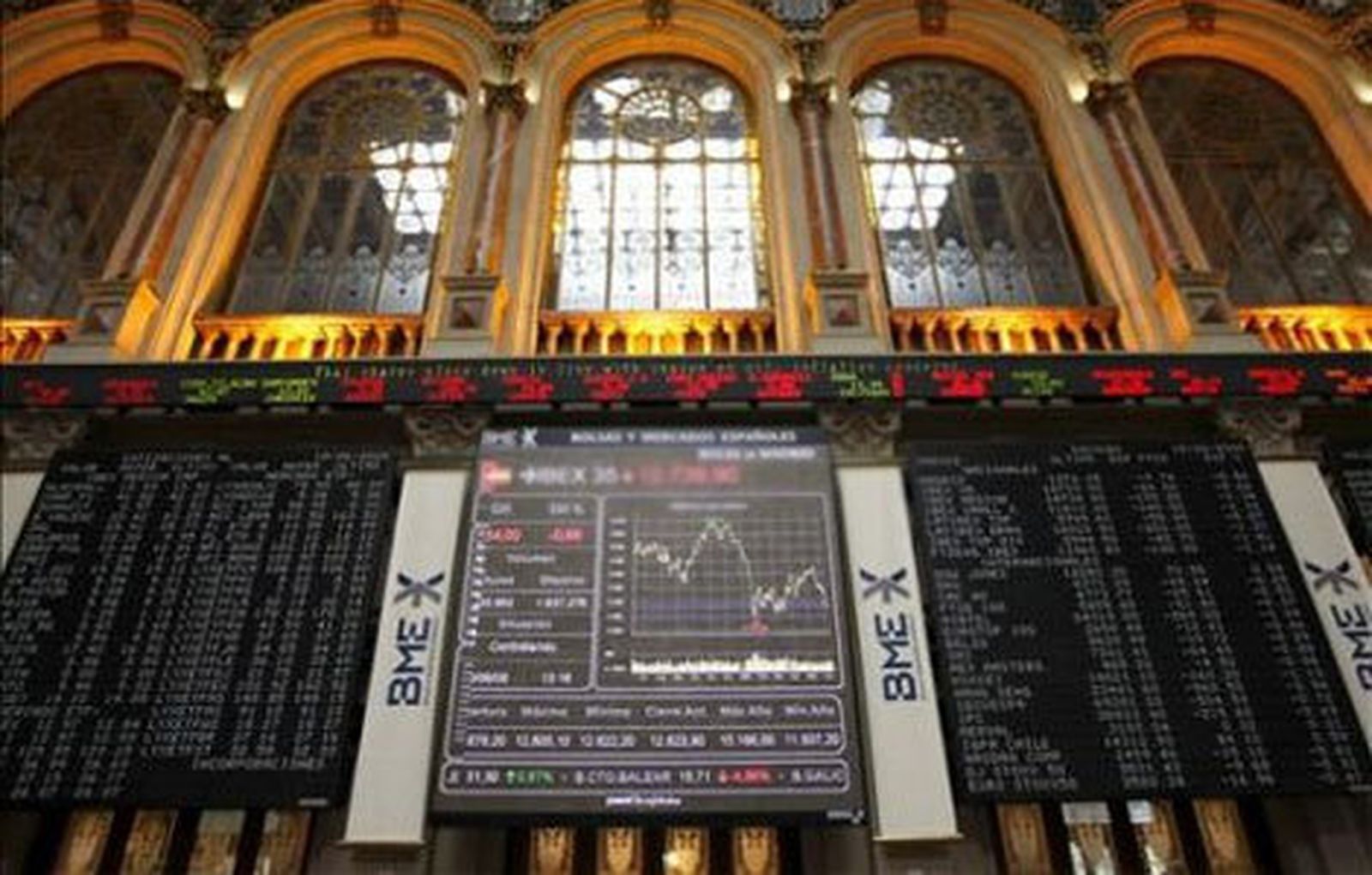 El Ibex baja un 1,32% en la apertura, lastrado  por la banca, tras levantar el veto a los cortos