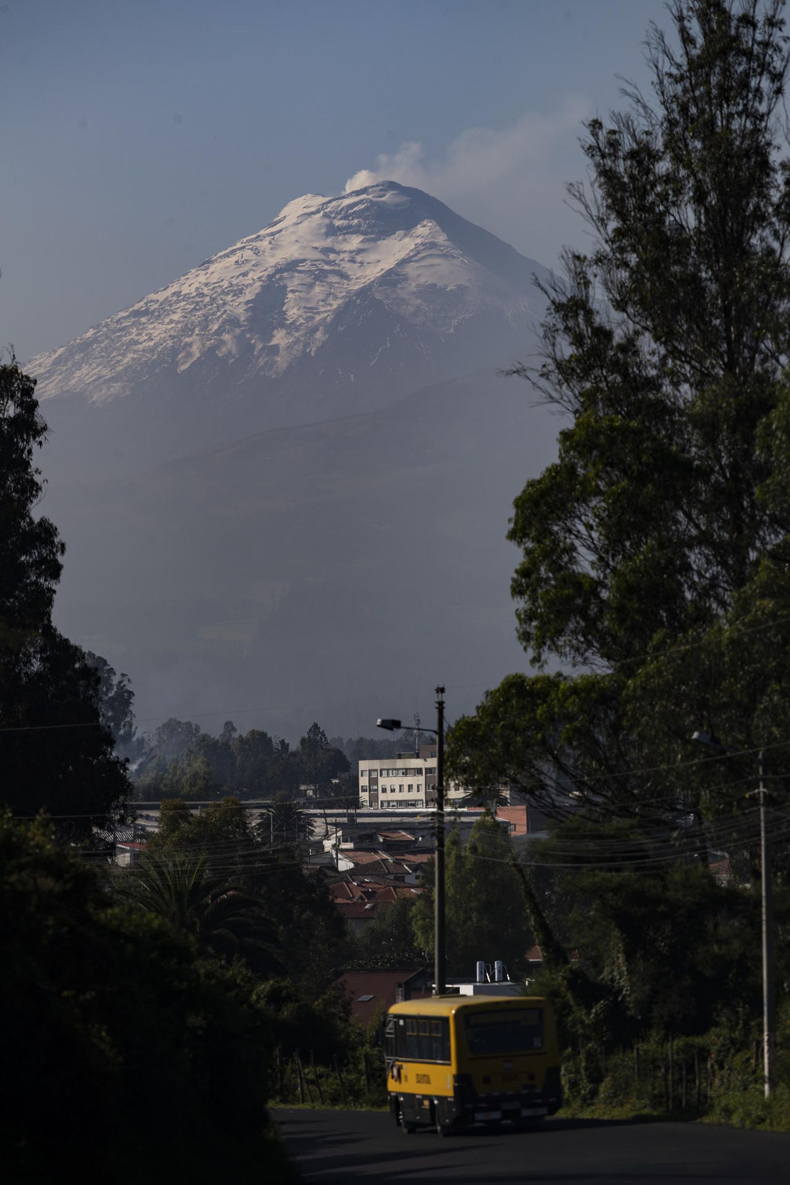 Vista del Cotopaxi desde Quito, capital ecuatoriana