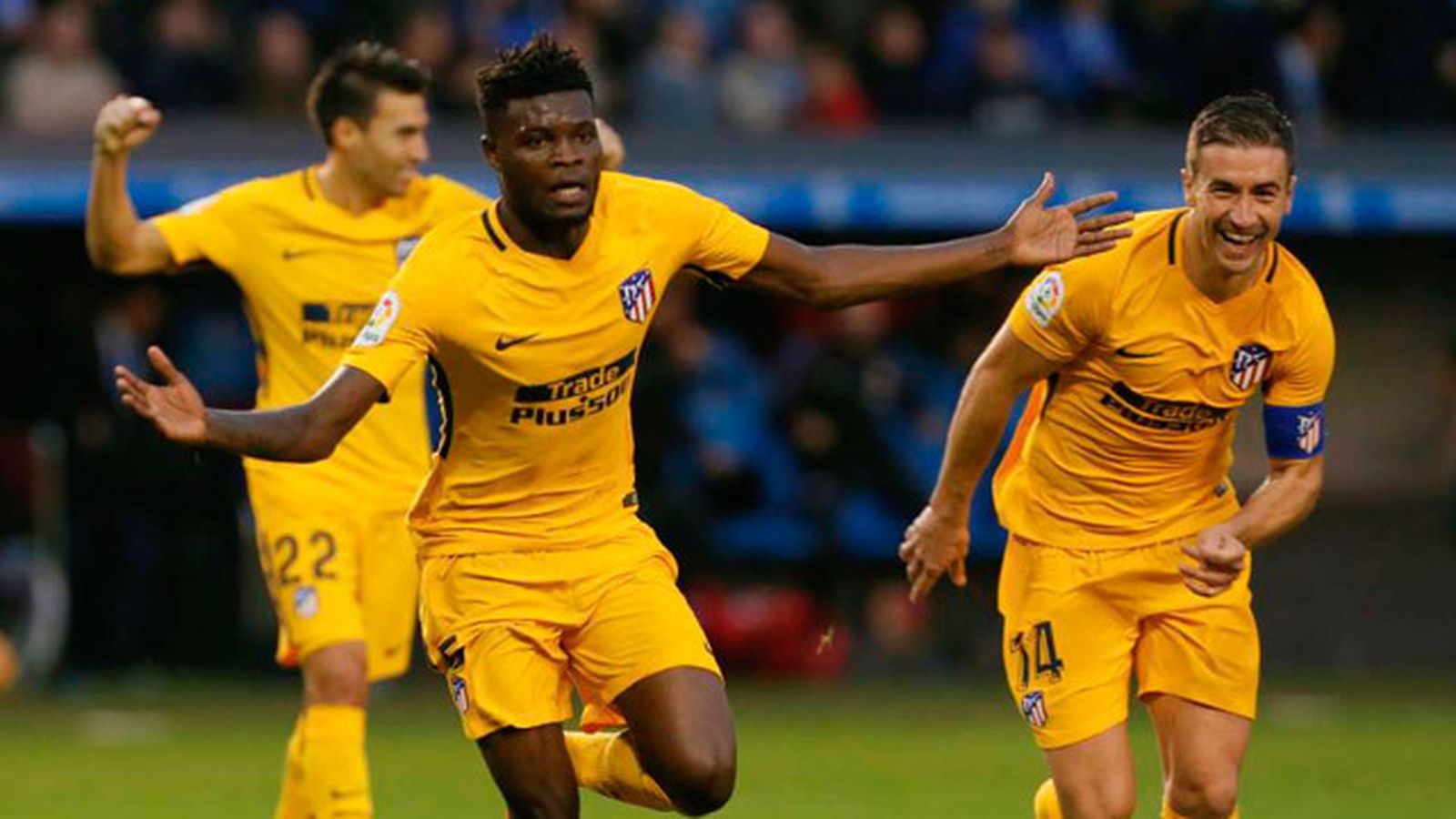 Thomas celebra el gol ante el Deportivo