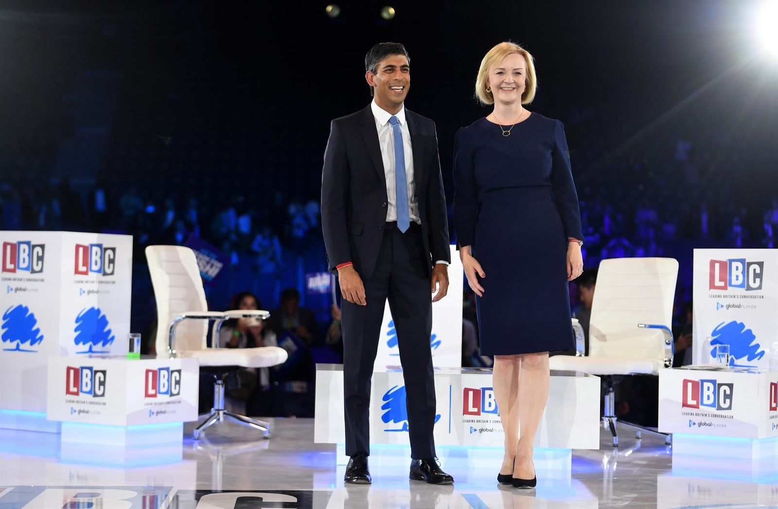 Rishi Sunak y Liz Truss