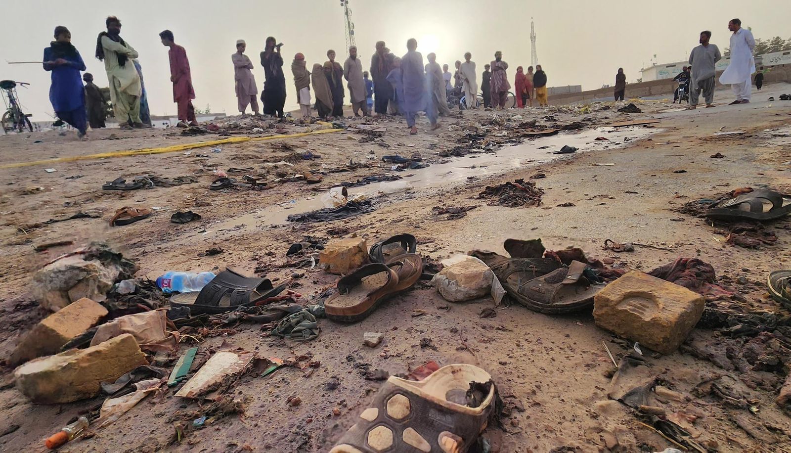 Escenario del atentado suicida de Mastung, Balochistan, Pakistan