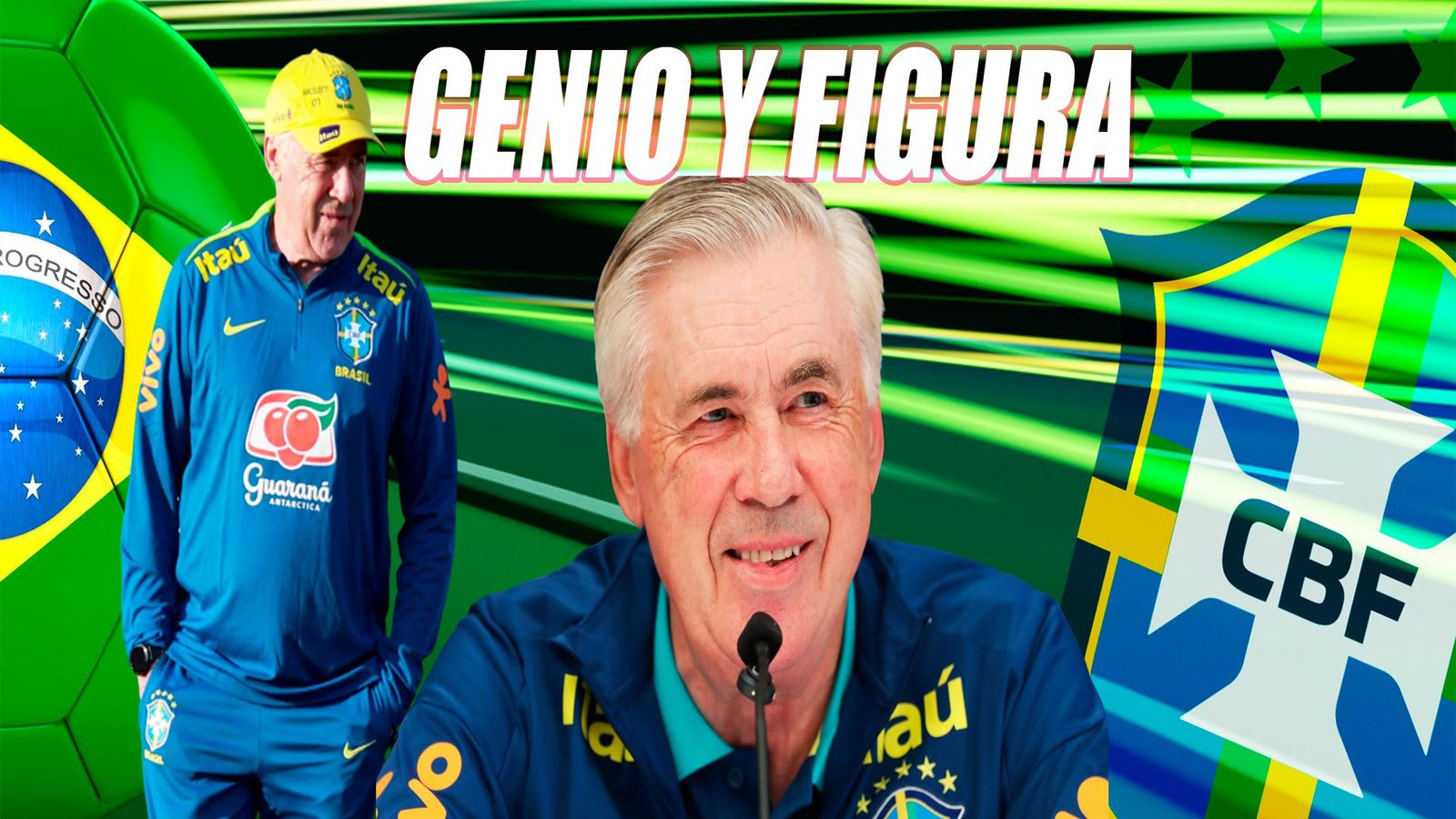 Imbatible cara a cara, Ancelotti luce su humor en Brasil