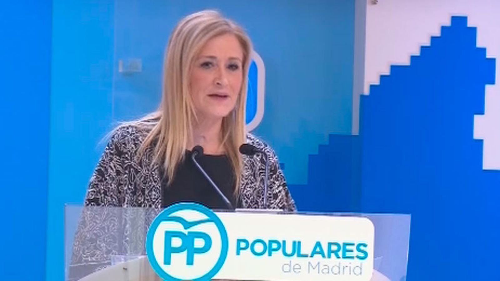 Cifuentes en una reunión del PP de Madrid