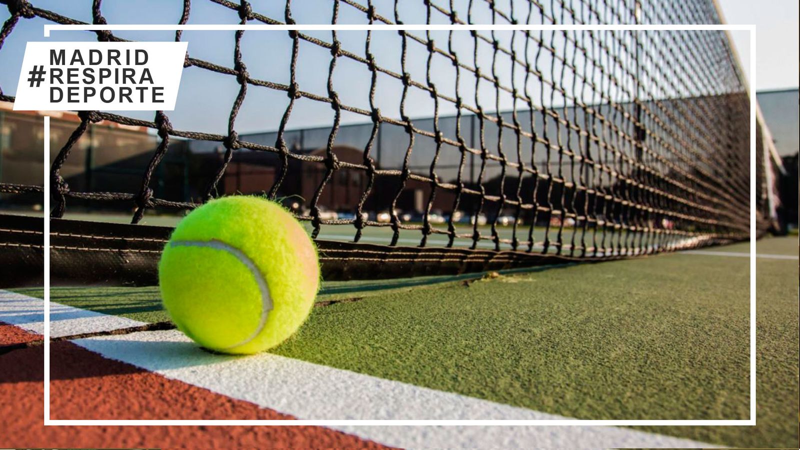 Una pelota de tenis junto a la red, en el Street Tennis