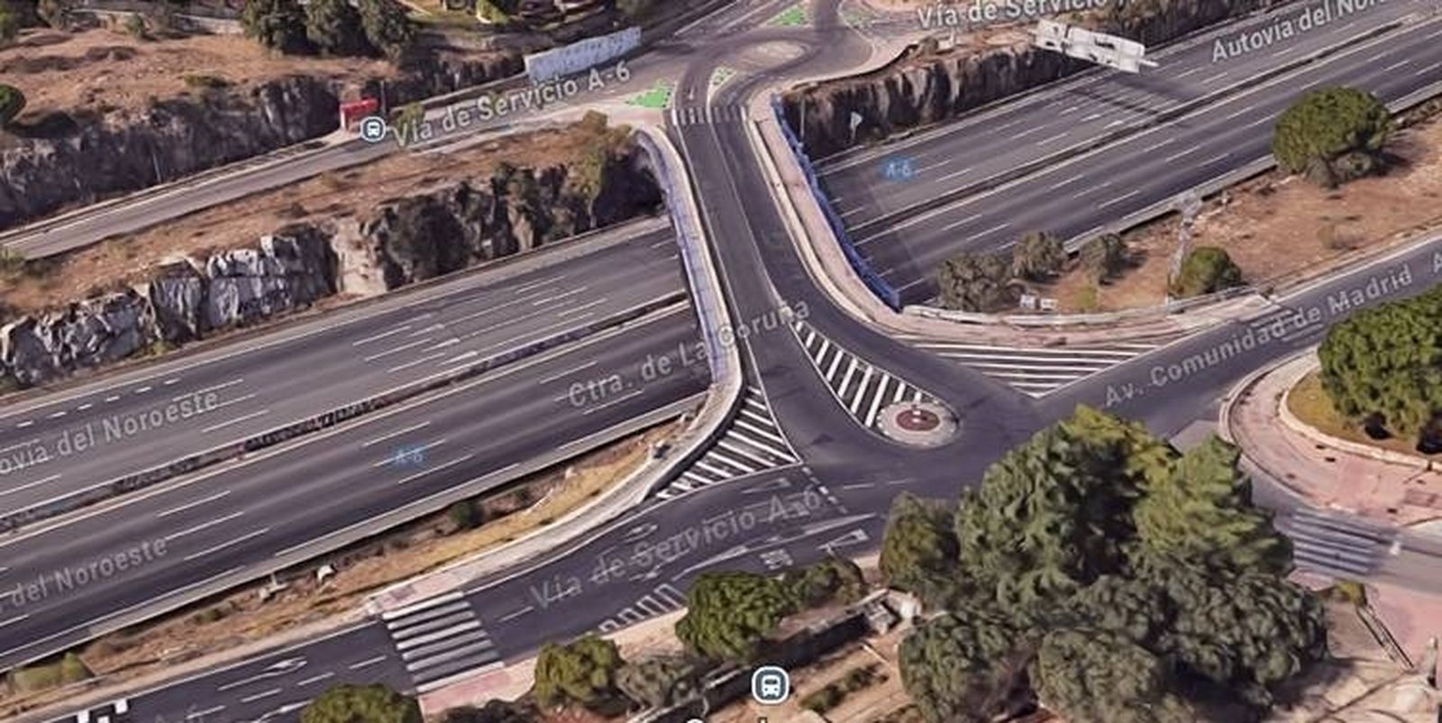 Obras de reparación del paso superior de A-6 en el enlace de Torrelodones Colonia