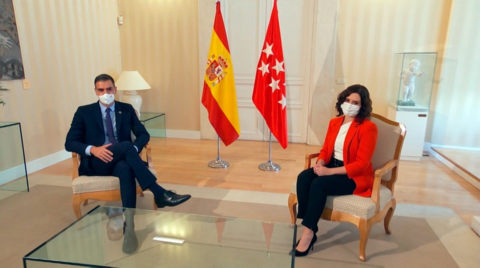 Reunión en Sol entre Pedro Sánchez e Isabel Díaz Ayuso