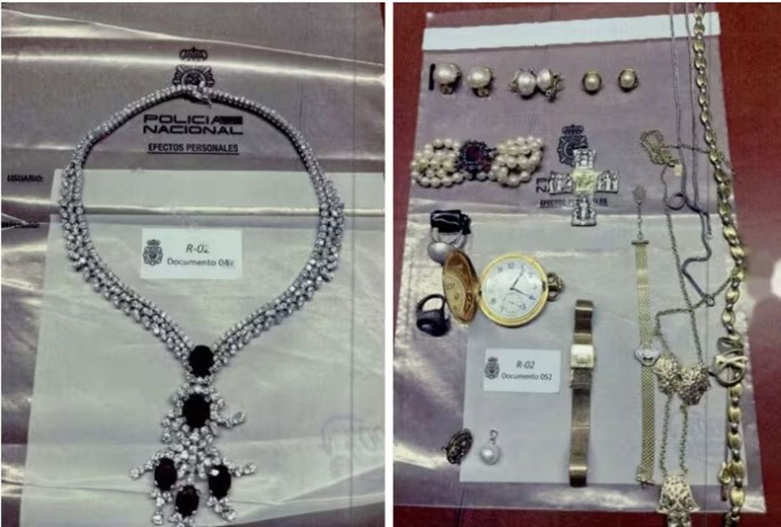 Joyas encontradas en el despacho de Zapatero