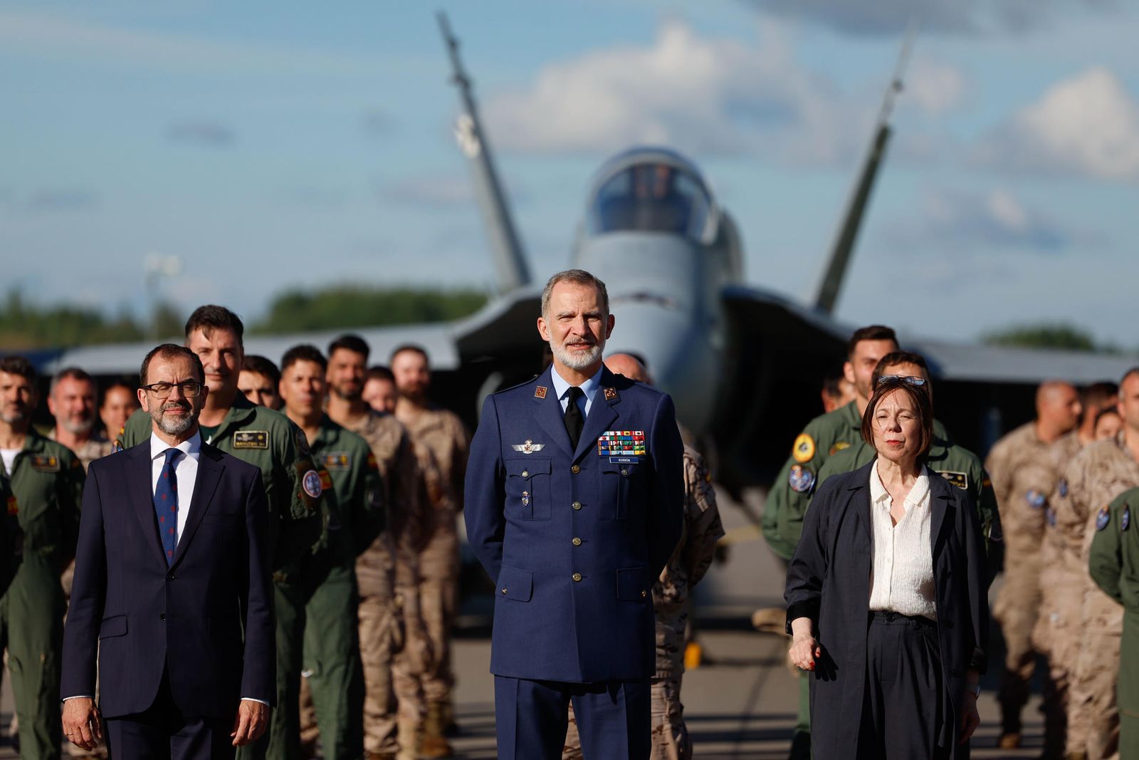 El Rey, testigo de excepción de cómo los F-18 españoles en Lituania disuaden a Rusia en el Báltico