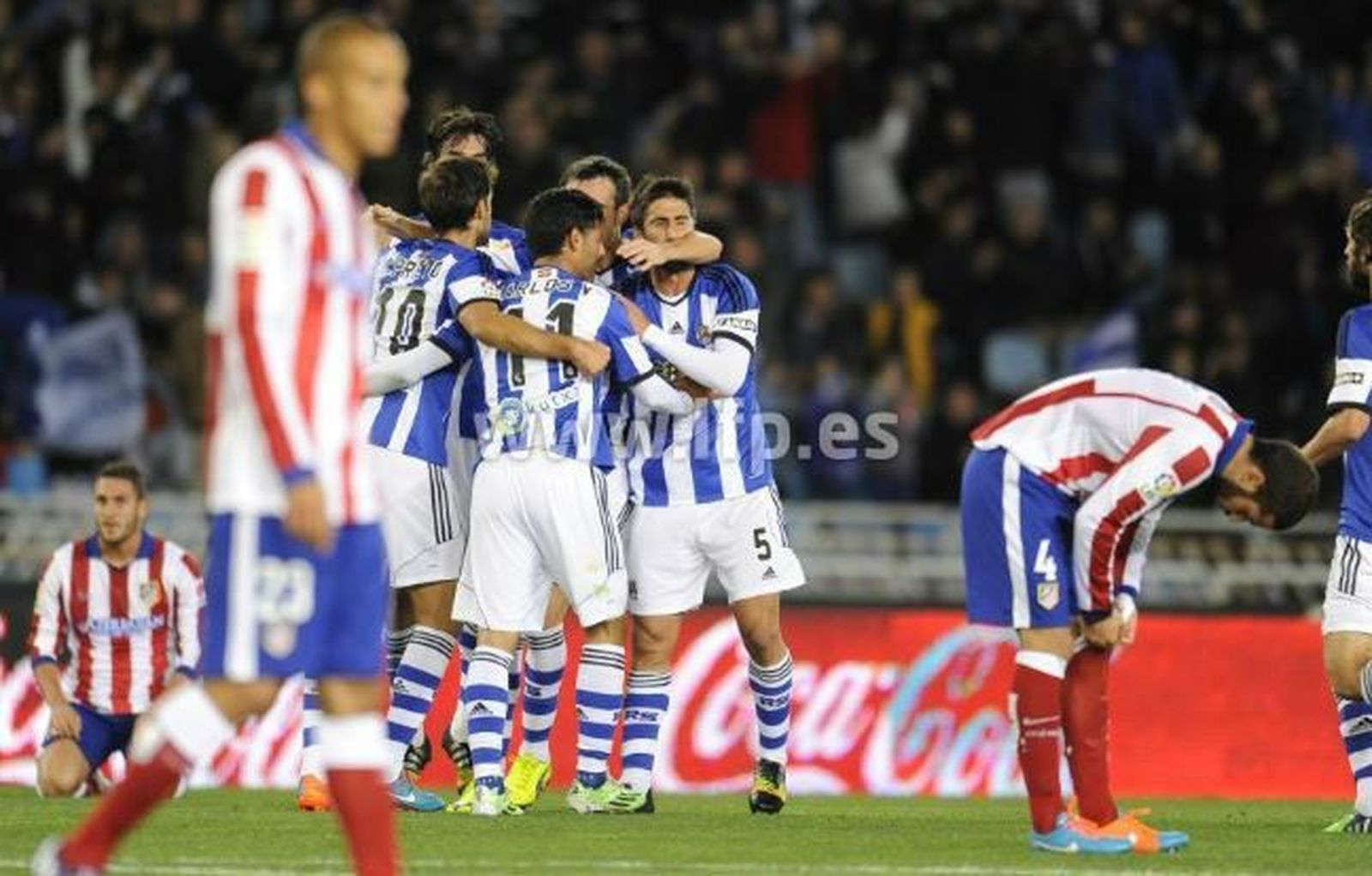 2-1. Un Atlético con diez cae ante la Real Sociedad