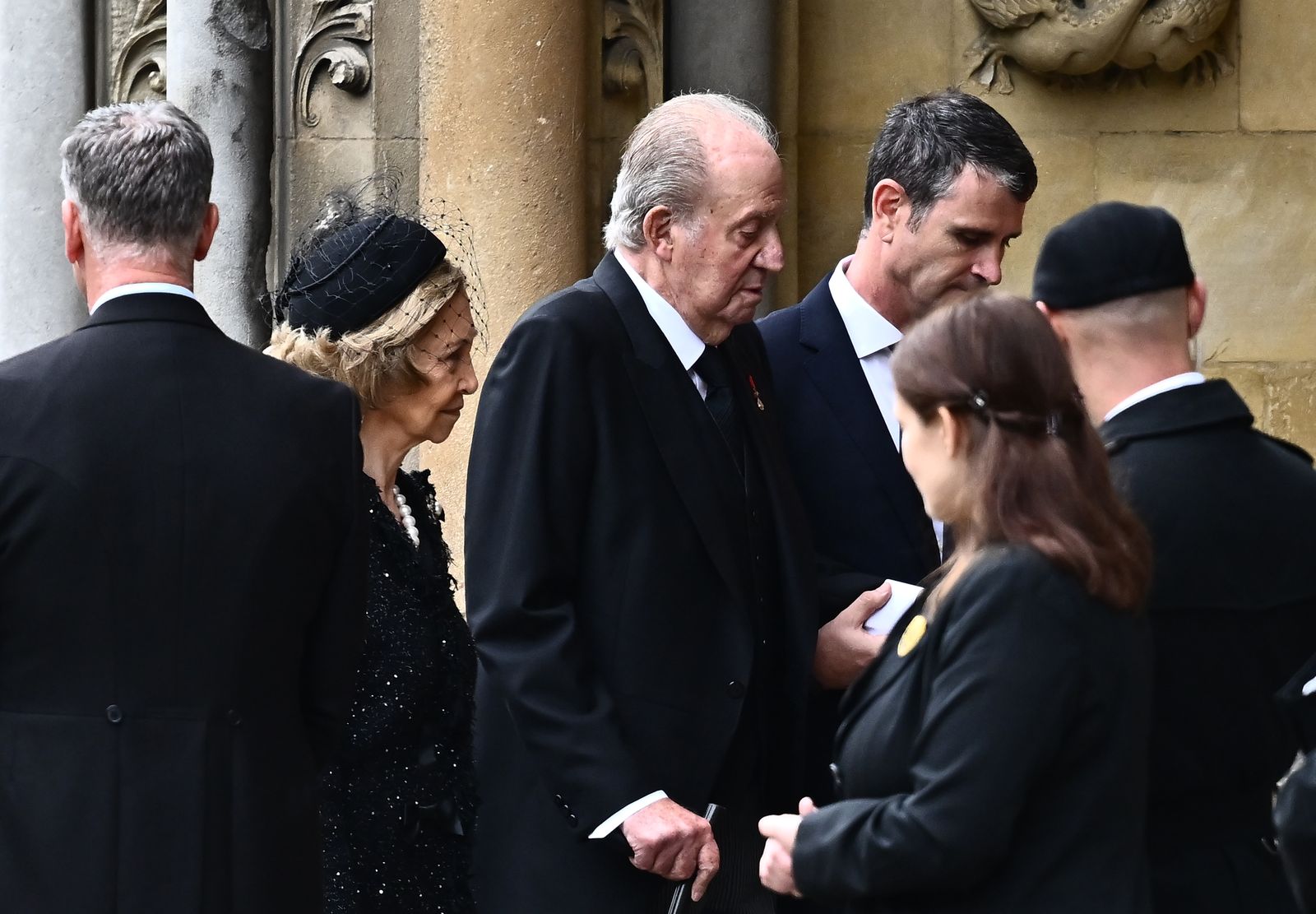 El rey emérito español, Juan Carlos I, junto con su mujer, la reina Sofía.