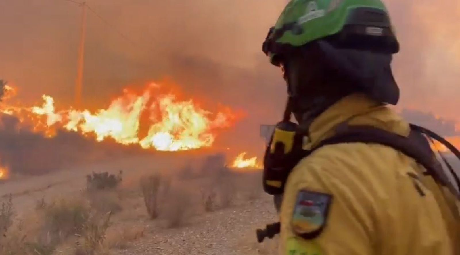 Las primeras imágenes del lugar en que se originó el incendio de Los Gallardos: "Está todo calcinado"