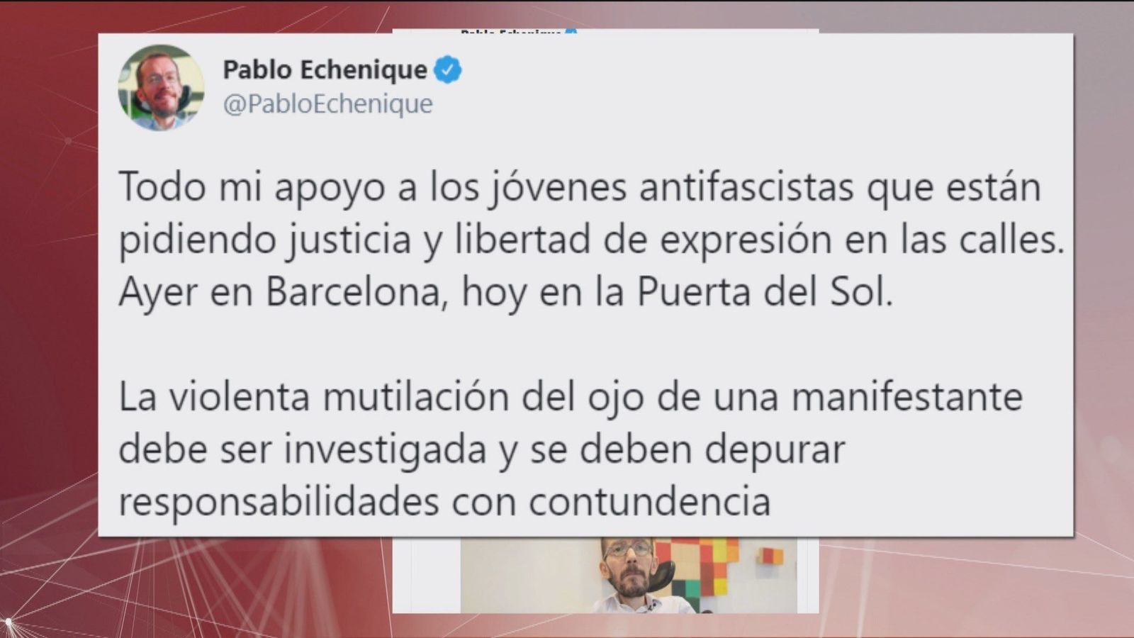 Podemos evita condenar los incidentes violentos en Madrid y Barcelona y cuestiona la actuación policial