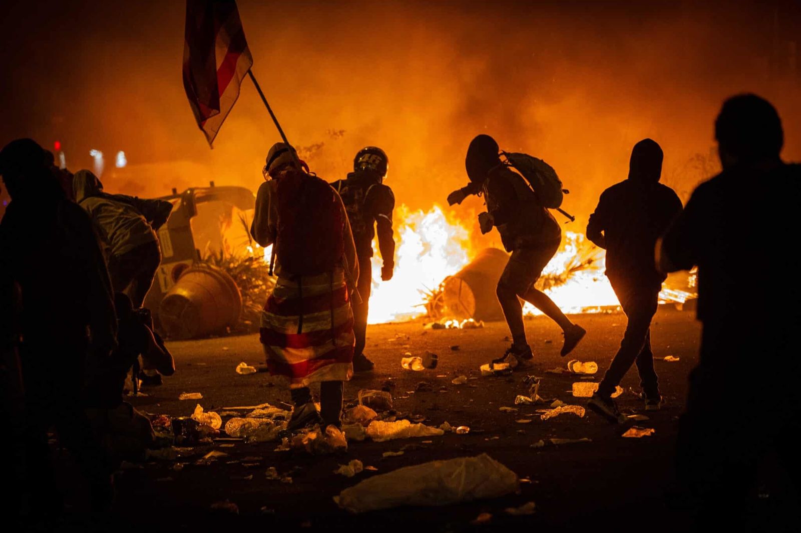 Protestas convocadas por Tsunami Democràtic contra la sentencia del procés