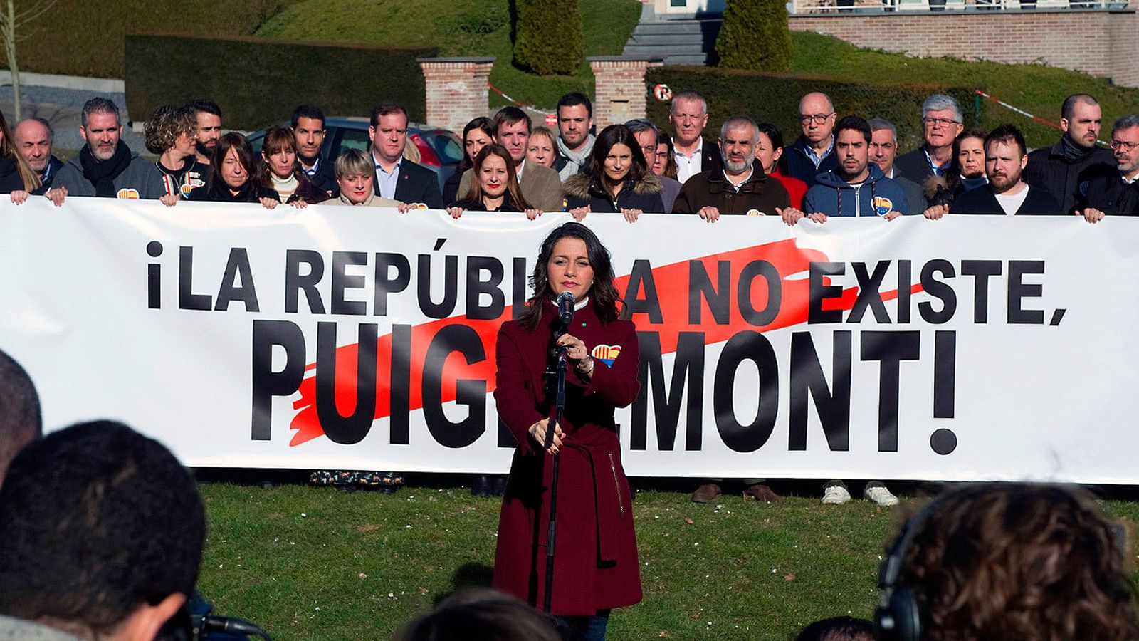 Inés Arrimadas en Waterloo (Bélgica)