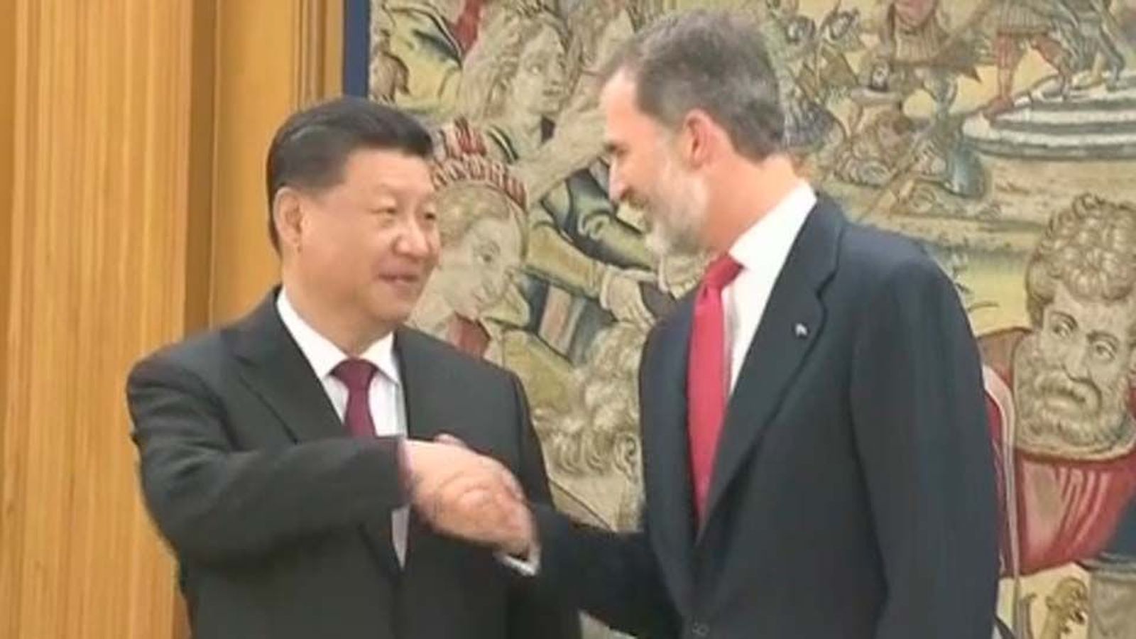 Cena de bienvenida en el Palacio de la Zarzuela al presidente chino, Xi Jinping