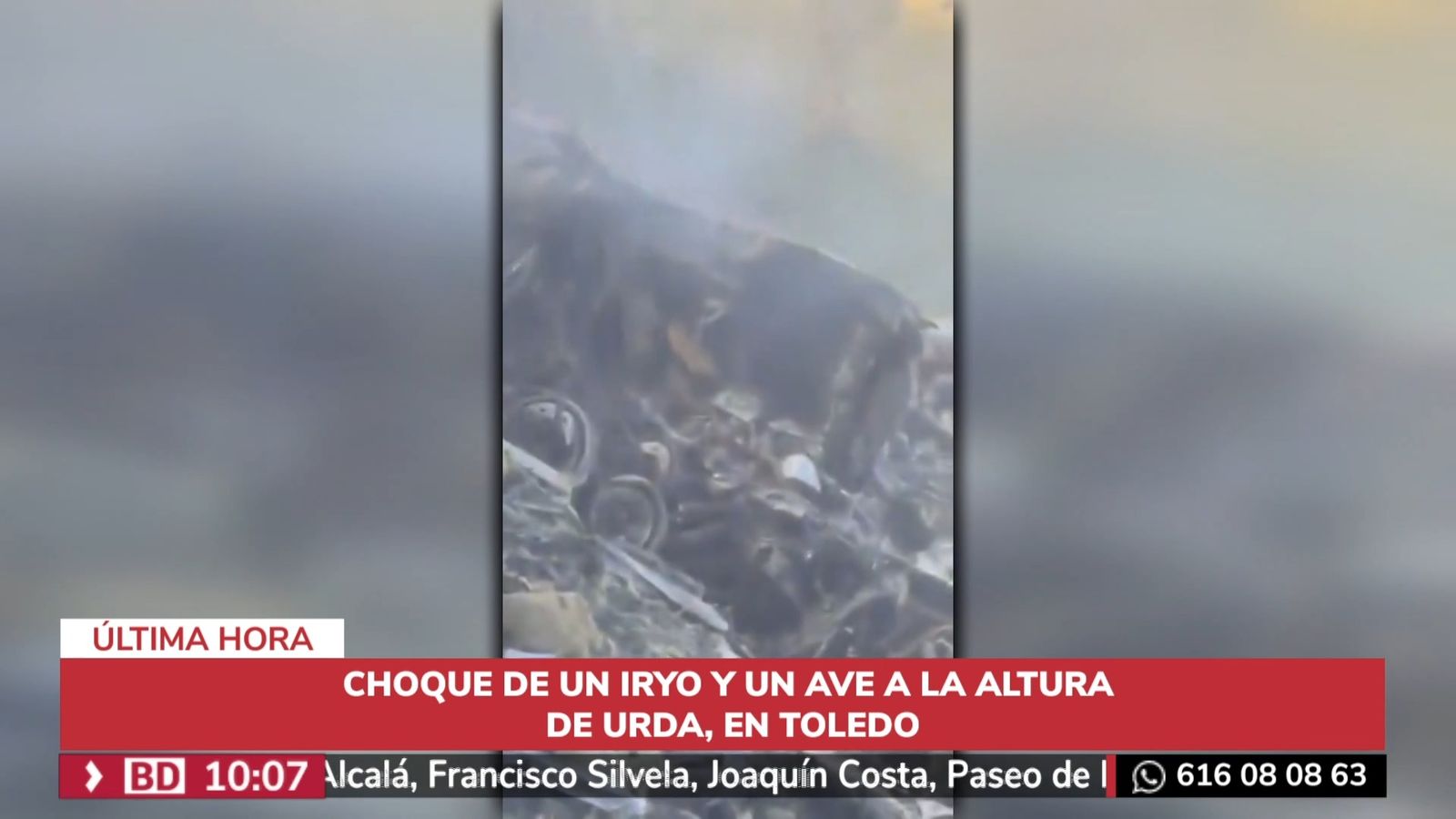 Choque de trenes en Urda