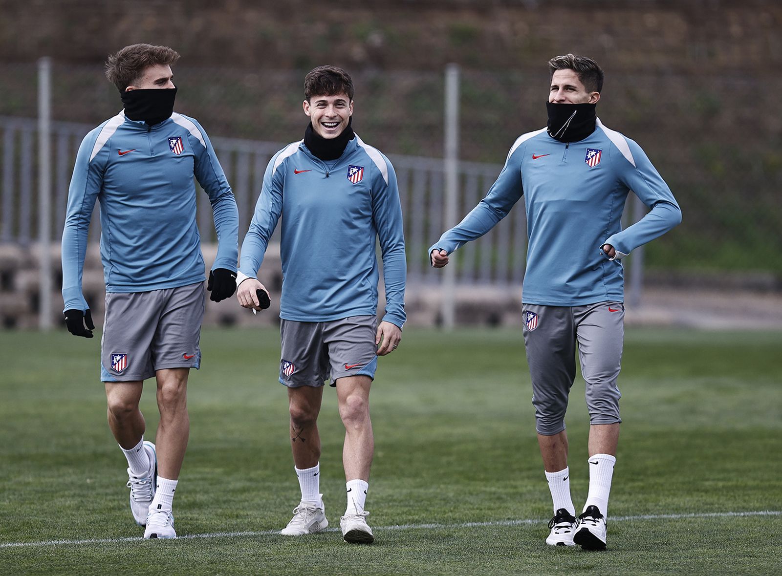 Entrenamiento del Atleti previa al partido contra el Barça